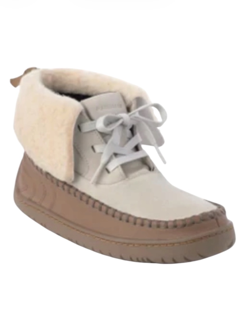 Manitoba’s Skoden Suede Shearling Moccasin Boots NEW Size 9